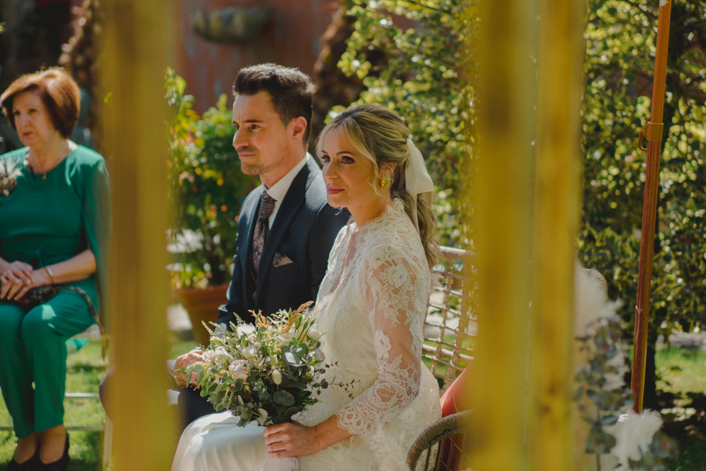 Novios en su boda en el Nuevo Molino