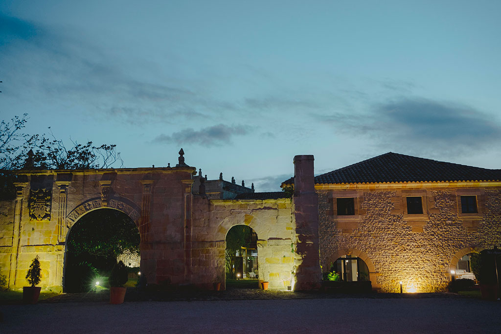 Palacio de Mijares de noche en la boda